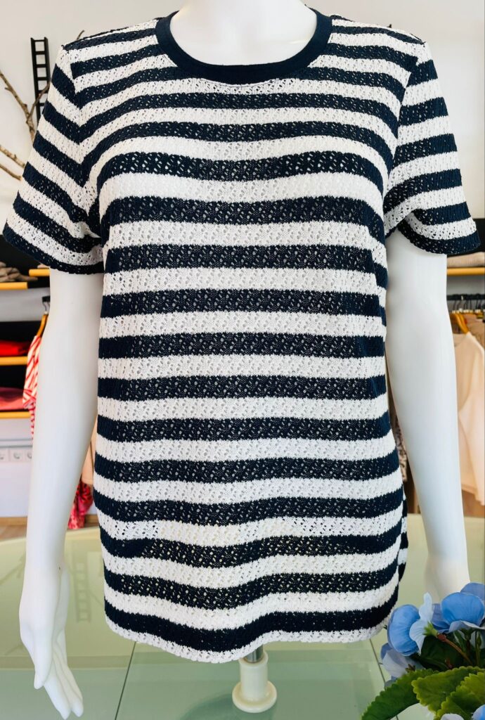 Strukturshirt in marine/natur von Cecil.