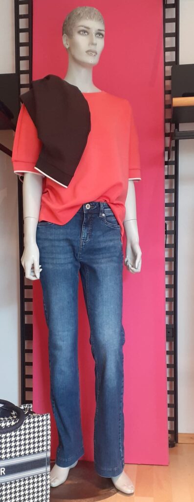 Sweaty in braun und coral von Street One und Bootcut Jeans von Street One
