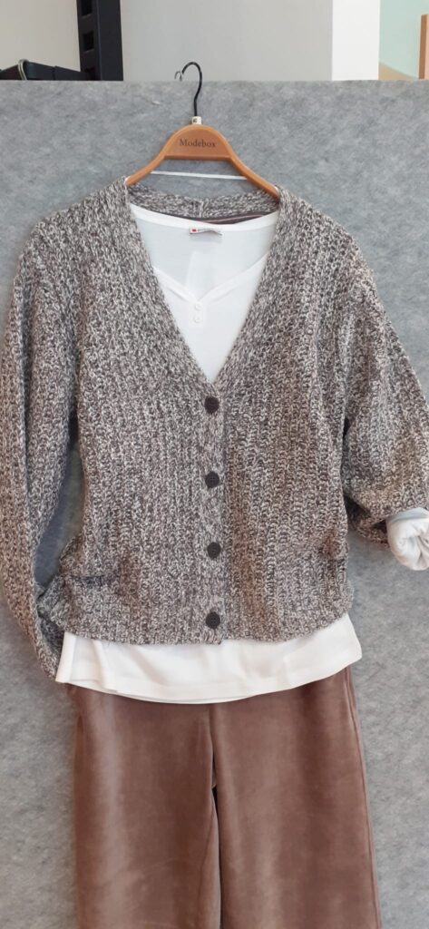 Strickjacke braun-meliert von Cecil