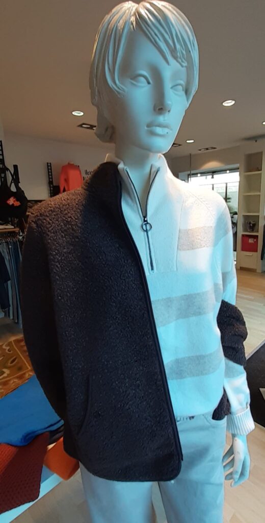 gestreifter Troyer von Cecil und Teddyjacke braun von Cecil