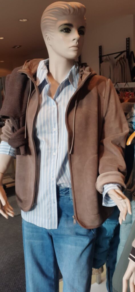 Fleecjacke mat-mix urban taupe von Cecil.