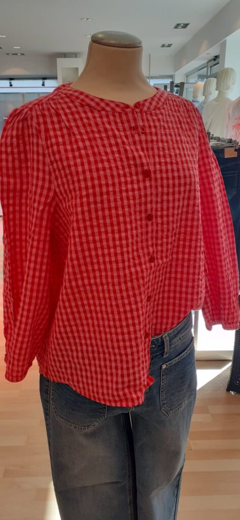 Vichy Bluse in Salsa Red von Street One