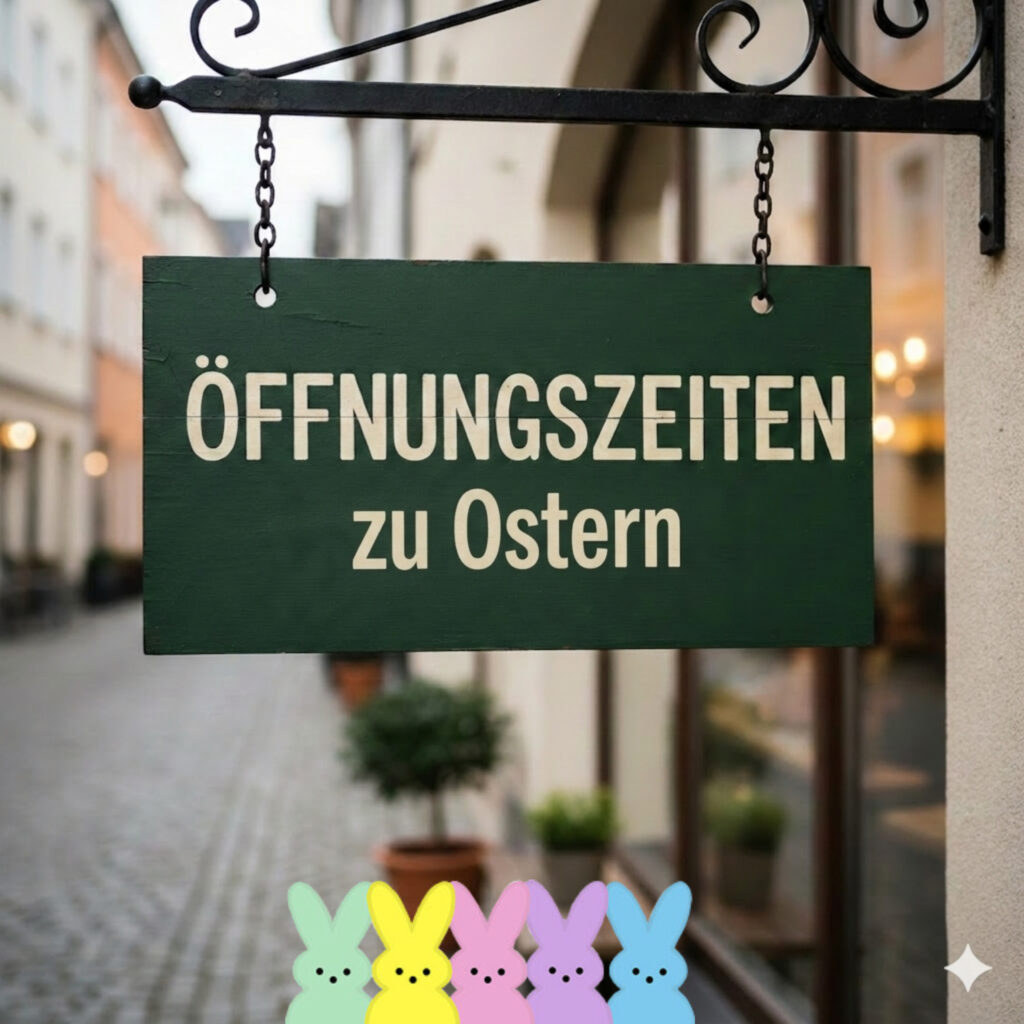 Öffnungszeiten zu Ostern