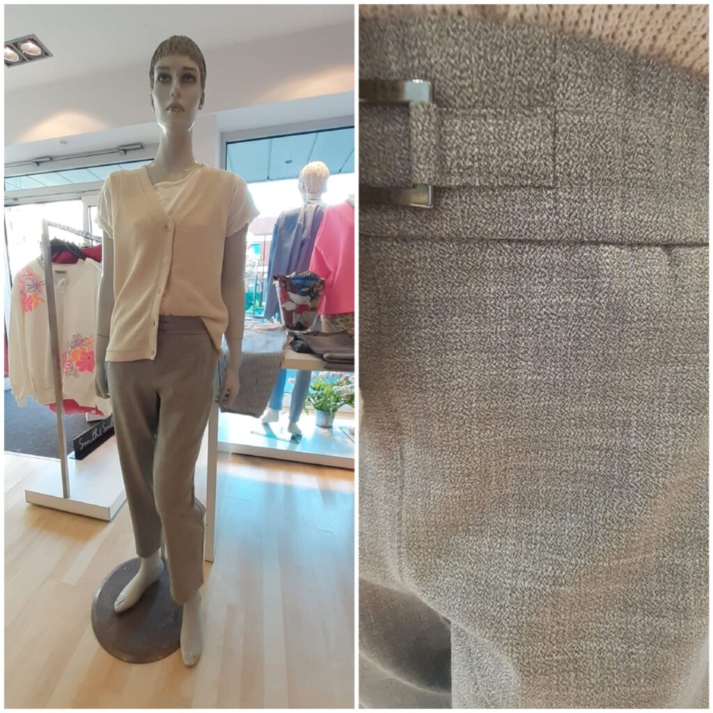 Weste beige von Street One und Hose mint boucle melange von Street One