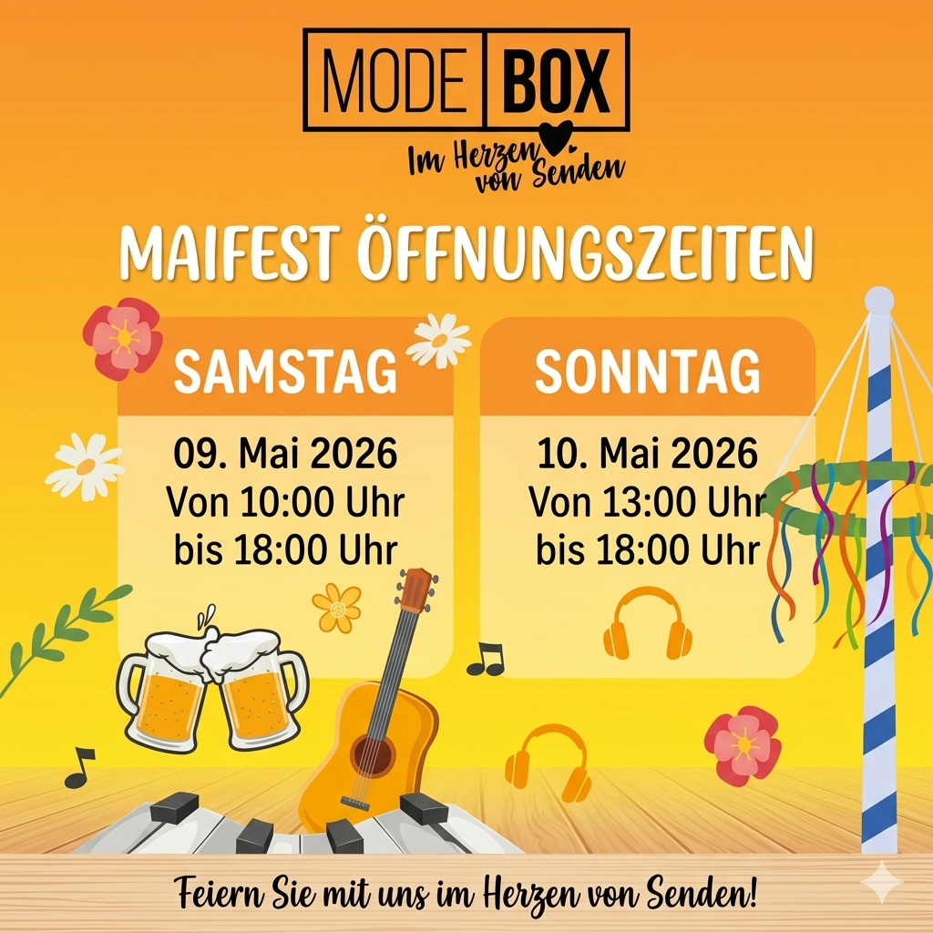 Öffnungszeiten Maifest Senden 2026