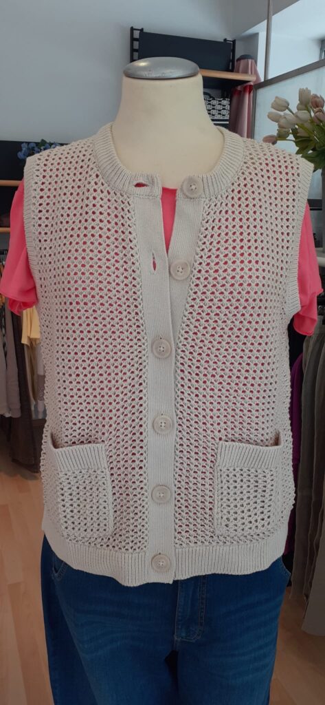 Weste in pearl beige von Cecil