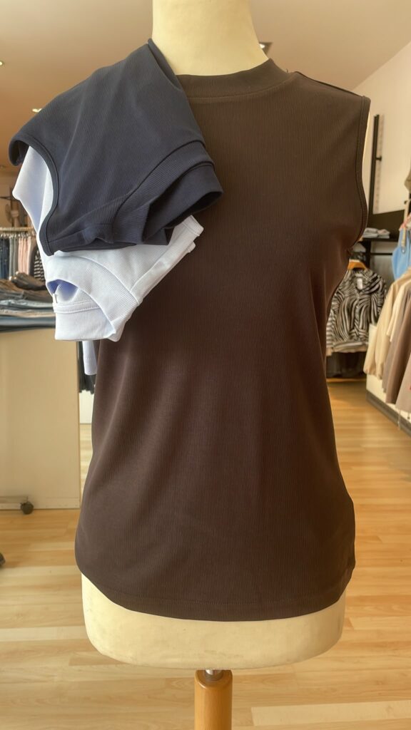 Shirt turtleneck in braun, bleu und marine von Street One